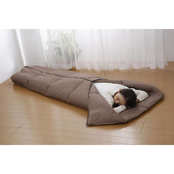寝袋 羽毛を超える2WAY寝袋 撥水加工 ケット ブランケット アウトドア 持ち運びラクラク 蓄熱アルミシート 代引不可