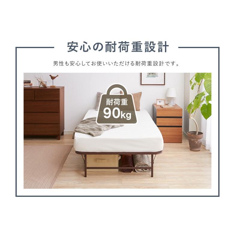 ベッド 収納式 折りたたみパイプベッド シングル ベッドフレーム ベッド 収納式 折りたたみパイプベッド シングル ベッドフレーム