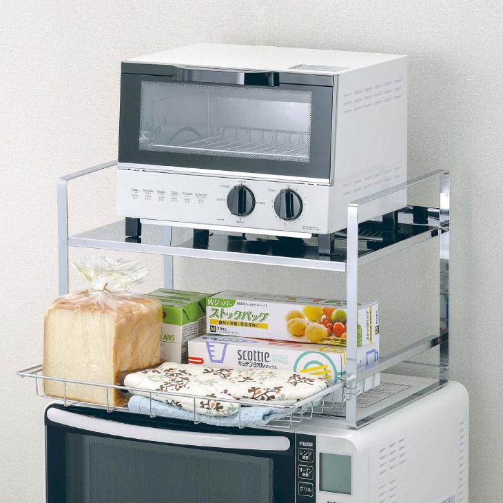日本公式品 レンジ上ラック スライド式 ラック 棚 収納 隙間 すき間 省スペース 電子レンジ トースター キッチン 料理 調理 引出し スチール 送料無料 送料無料 レンジ上ラック スライド式 ラック 棚 収納 幅45cm 奥行30cm 高さ30cm 隙間 電子レンジ トースター