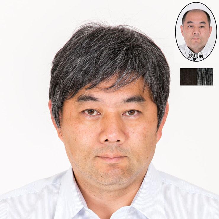 紳士用全かつら 地肌付き 人工肌 自然な仕上がり ドライヤー対応