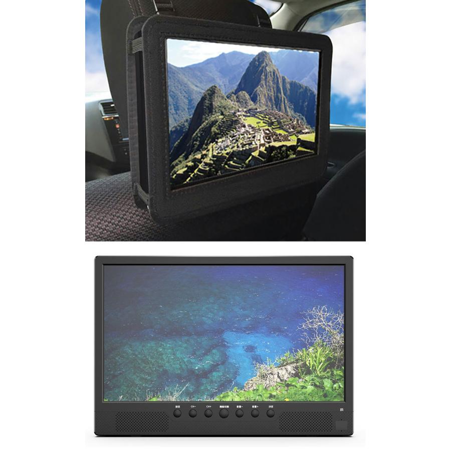 液晶テレビ 14.1インチ 録画機能付き リモコン イヤホン 車載用バッグ 