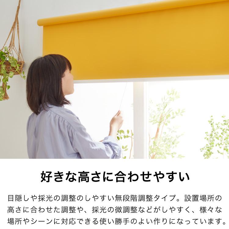取り付け時工具不要 突っ張り ロールスクリーン 60~90cm以内 90×180cm