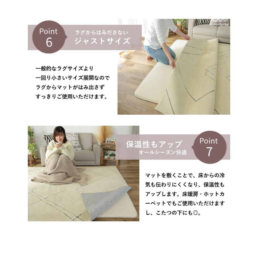 アンダーラグ 下敷き ウレタン 180x230cm 20mm厚 ごろん グラムスタイル 下敷きラグ アンダーラグ 極厚 20mm 洗える 3畳