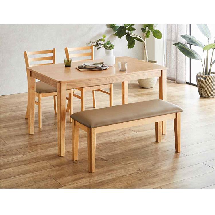 ダイニングテーブルセット 4人用 幅120cm ナチュラル PVC張りチェア HAGiHARA ダイニングテーブルセット 4人掛け 5点セット テーブル