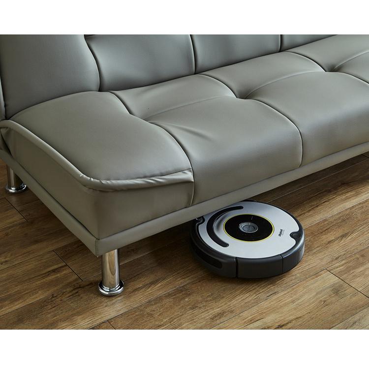 リクライニングソファベッド PVCレザー 幅180 鉄脚 合皮 シンプル