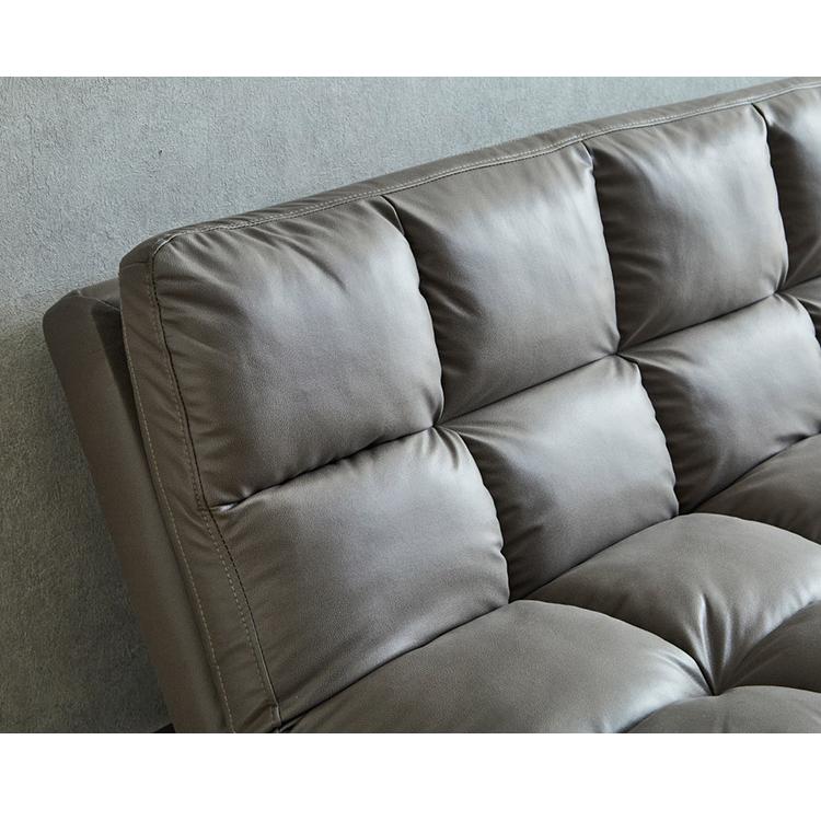 3WAYソファベッド ファブリックレザー リクライニング3段階 クッション