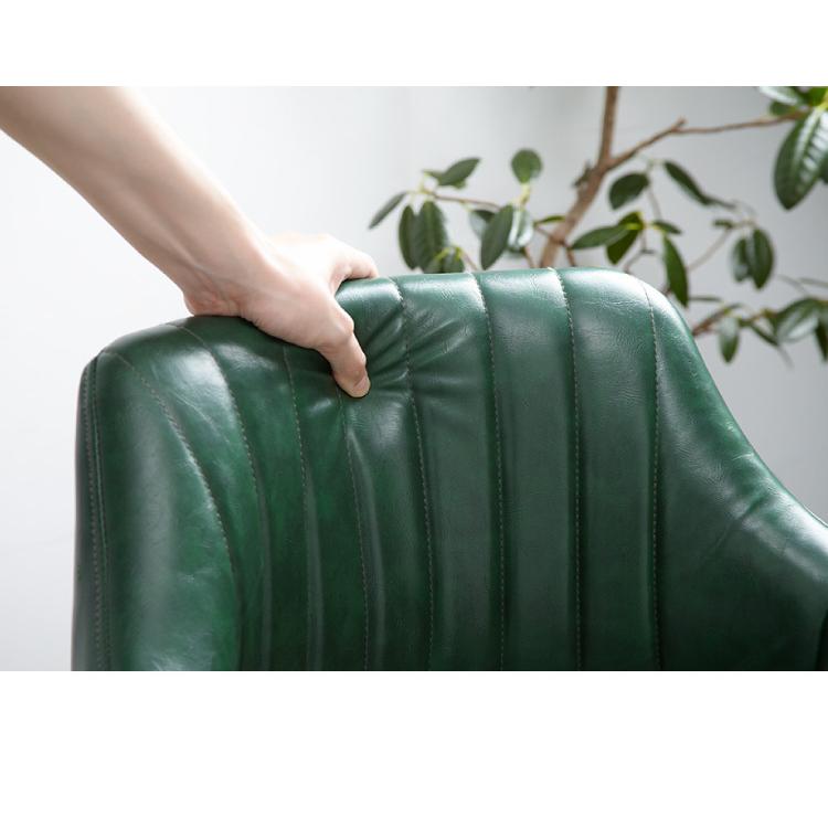 本革　椅子　緑　高級感 送料無料】 ヴェローナクラシック 革張り肘付きチェア イタリア 家具