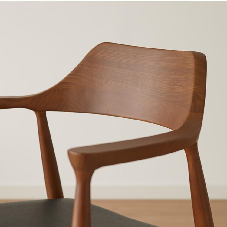 リコメン堂 ダイニングチェア 天然木 アッシュ ひじ掛け付き 北欧