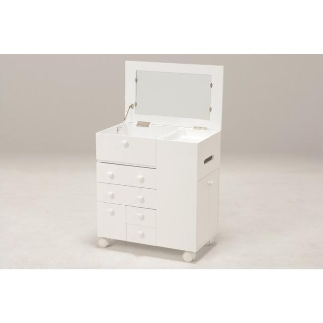 コスメワゴン 幅45cm 大容量 キャスター付 ティッシュケース