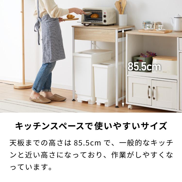 ゴミ箱上ラック 幅60cm 引出し付き 2分別タイプ ごみ箱上を有効活用 省