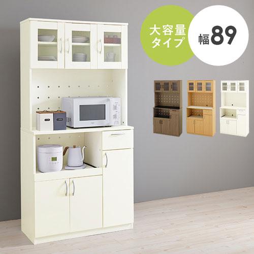 食器棚 キッチンボード 幅89cm 大容量タイプ 高さ182cm 奥行40cm 