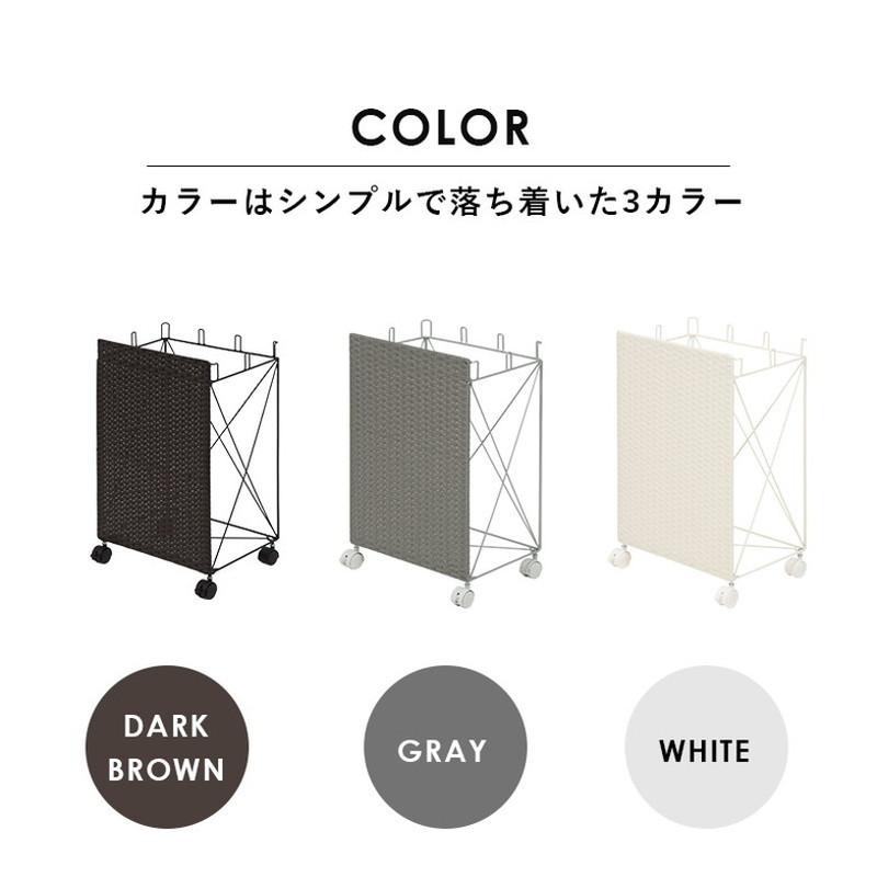 分別ごみ箱ラック 幅38cm ラタン調 ダストボックス 分別 キャスター付き ワイド おしゃれ シンプル キッチン リビング 脱衣所 洗面所 寝室 ラック 代引不可 | ブランド登録なし | 01