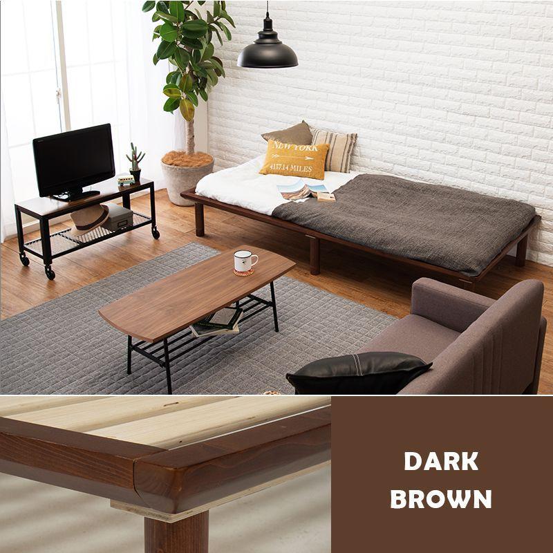 すのこベッド 天然木 シングル 敷布団が使える 高さ調節 3段階 パイン