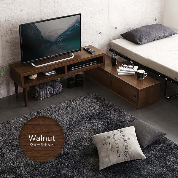 完成品 伸縮式 テレビ台 引き戸タイプ 回転 ローボード テレビボード