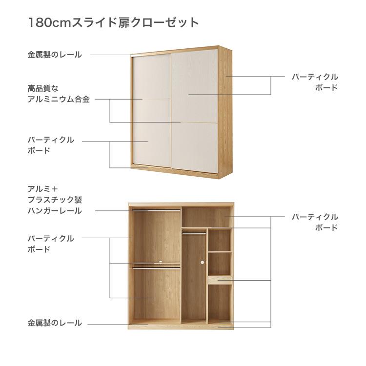 スライド扉クローゼット 180cm クローゼット 収納 収納棚 タンス