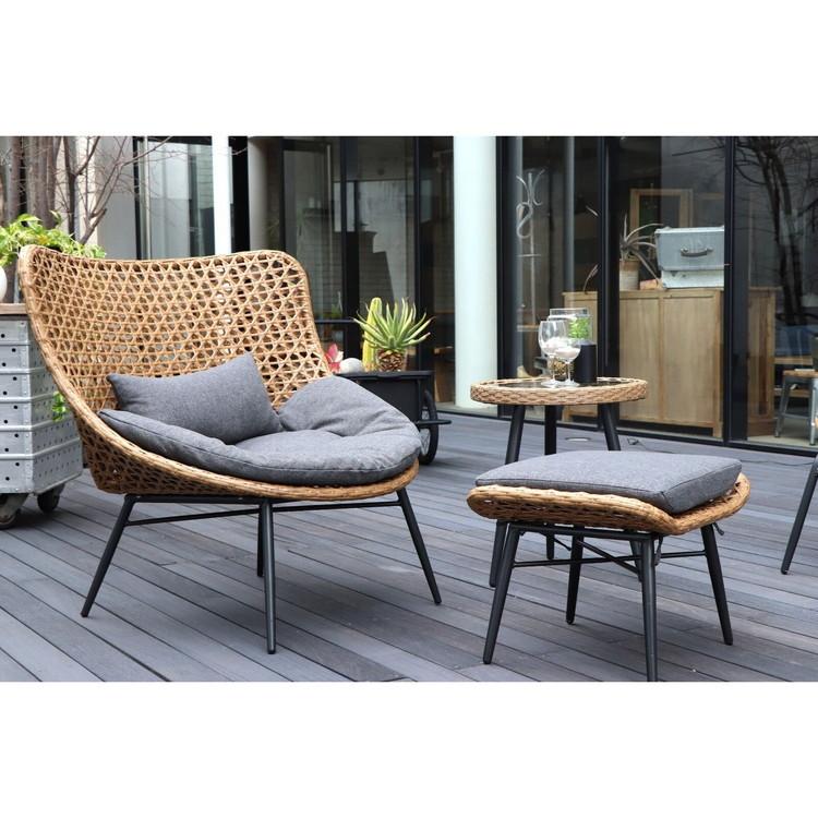 ★セットのお品です★オットマン付きパーソナルチェア（オットマンのみ） 2点セット パーソナルチェア オットマン クッション付き ガーデン