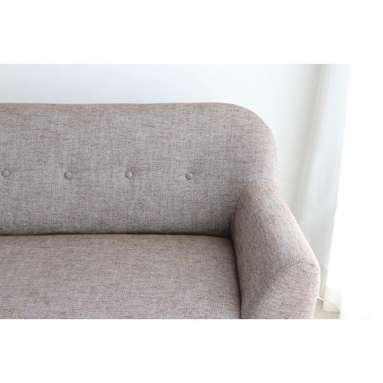 ローソファ 3人掛け 完成品 オットマン付き カウチソファ ロータイプ 肘掛け付き ブラウン コンパクト 3人用 ナチュラル カジュアル おしゃれ 代引不可_9