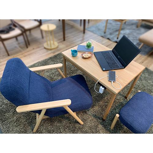 ハイタイプこたつテーブル　布団　セット こたつ こたつテーブル ハイタイプ 2口コンセント付き 長方形 90