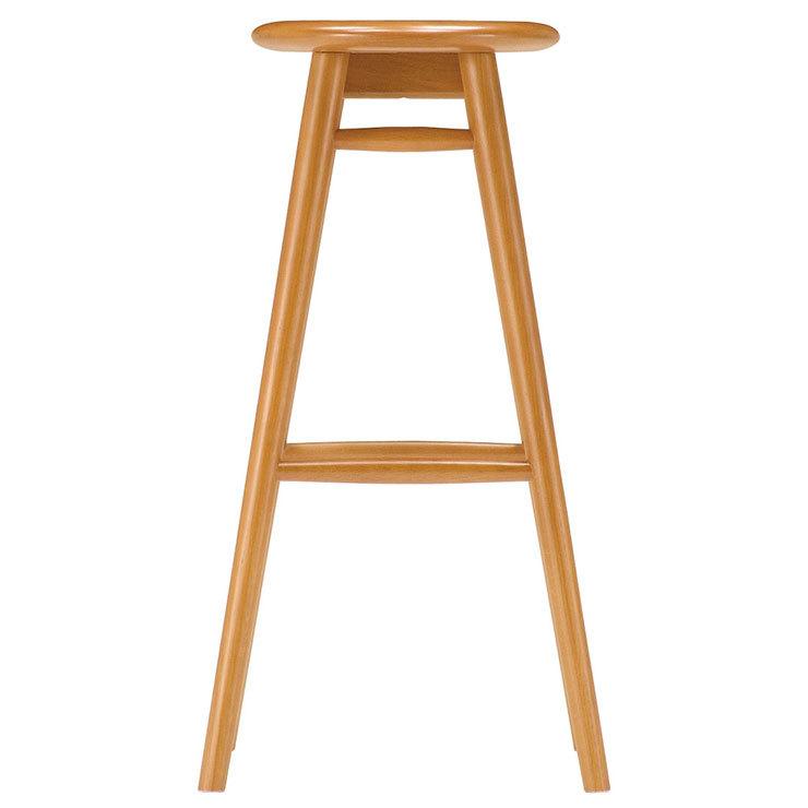 スツール 木製 オーク材 北欧 モダン ナチュラルテイスト キッチン回り カウンター チェア ブラウン 居間 代引不可