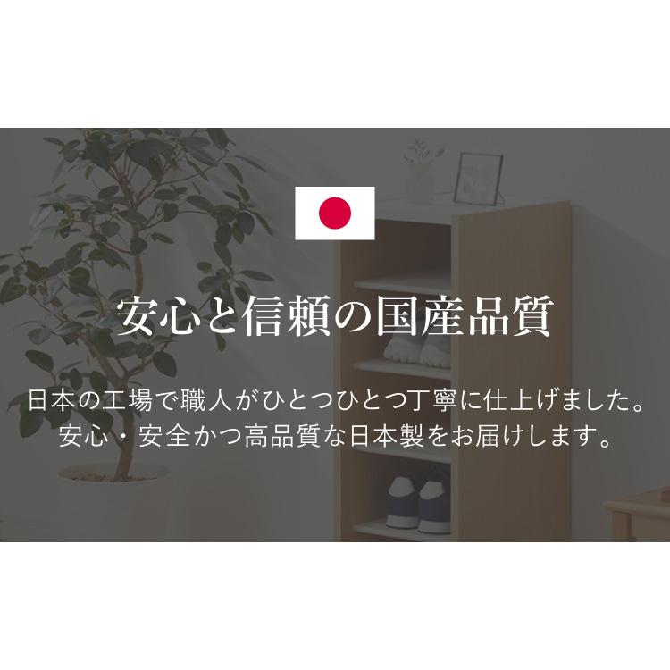 日本製 棚板が外せて洗える シューズラック シューズボックス 幅30 奥行30cm スリム 下駄箱 靴箱 国産 玄関収納 靴収納 靴入れ オシャレ 代引不可の画像