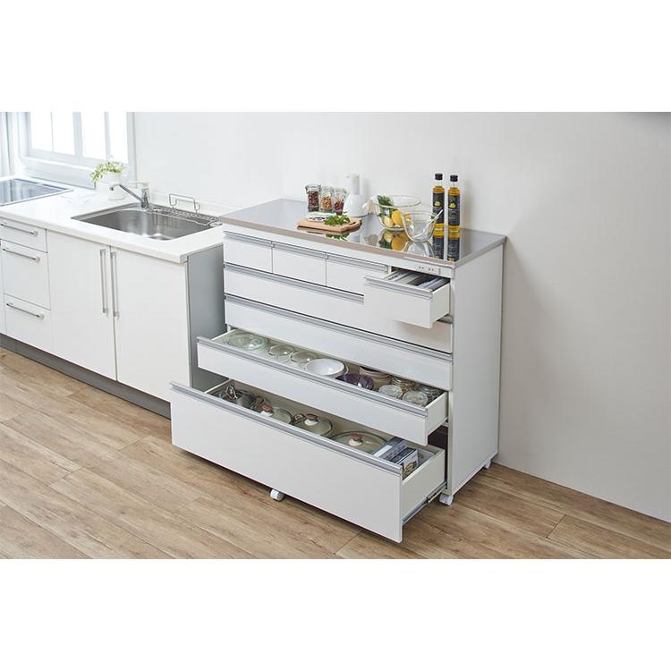 完成品 日本製 キッチンカウンター ステンレス天板 幅120 高さ 完成品 日本製 キッチンカウンター ステンレス天板 幅120 高さ