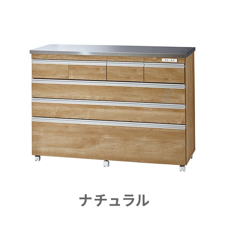 キッチンカウンター 間仕切り ステンレス天板 幅120 完成品 国産 背面