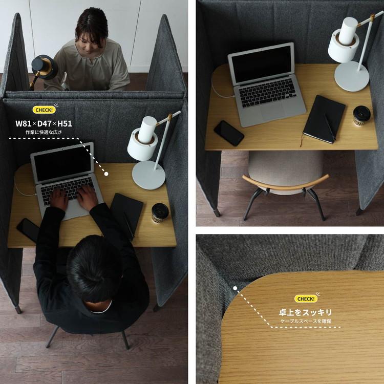 ブースデスク パーソナルデスク 幅88 奥行65.5 高さ123.5cm パソコン