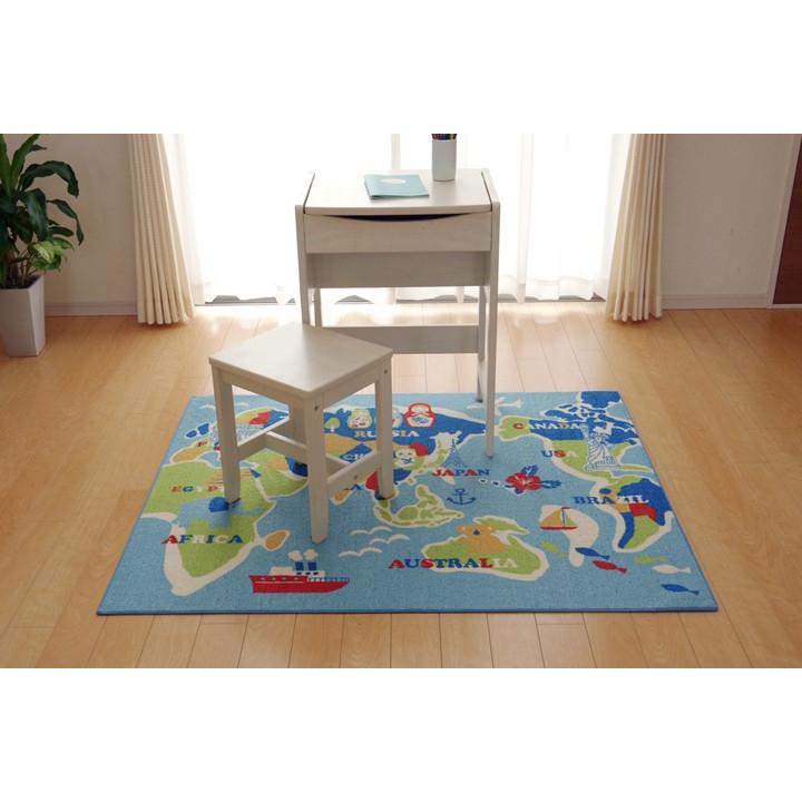 デスクカーペット 男の子 かっこいい世界地図柄 ワールド ブルー 110 133cm ファブリック 洗える ホットカーペット対応 Ih リコメン堂インテリア館 通販 Yahoo ショッピング