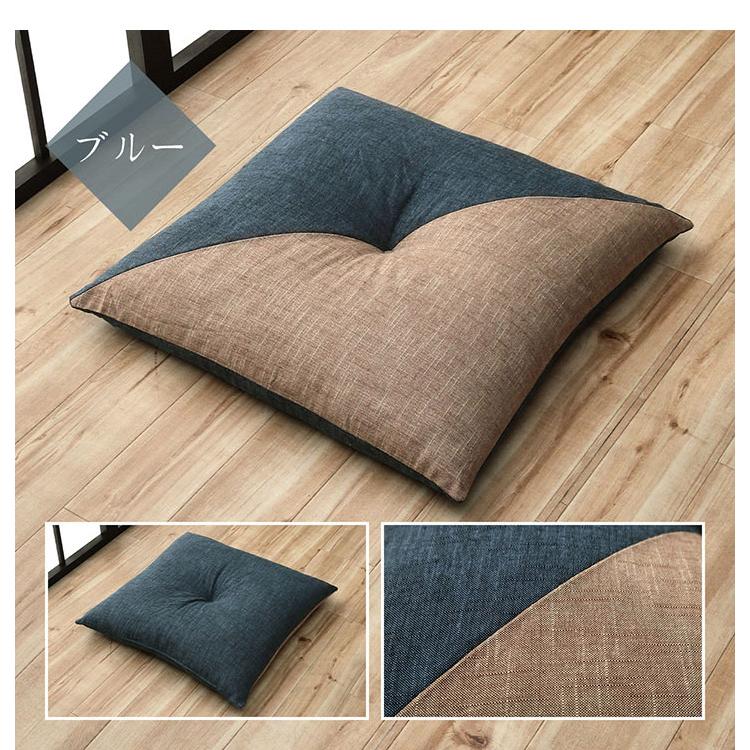 和モダン 座布団 日本製 国産 和室 洋室 先染め 織物 綿 約60×60cm