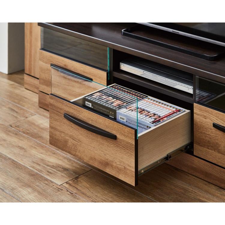 壁面収納 テレビ台 幅200 奥行42 高さ180.5 ハイタイプ おしゃれ