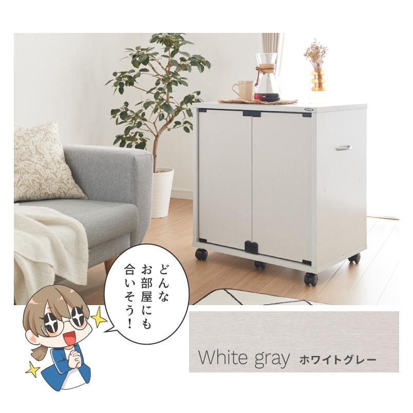 鍵付き キャスター付き 幅58.5 ブックラック ブックワゴン ファイル