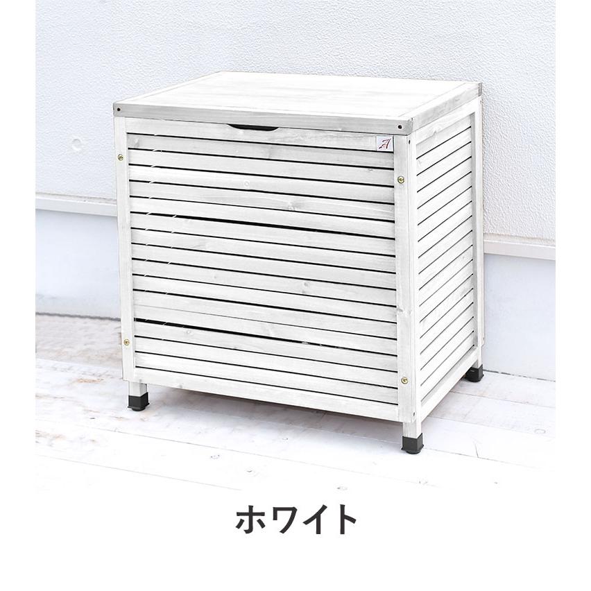 木製ダストボックス 幅70cm 屋外 ゴミ箱 ダストボックス 天然木製 庭用 ガーデン用 ごみ箱 ゴミステーション ベランダ ガーデニング 外用ゴミ箱 代引不可_10
