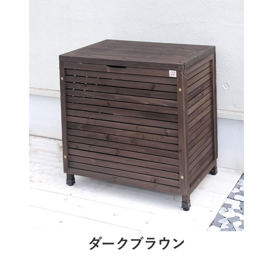 木製ダストボックス 幅70cm 屋外 ゴミ箱 ダストボックス 天然木製 庭用 ガーデン用 ごみ箱 ゴミステーション ベランダ ガーデニング 外用ゴミ箱 代引不可_11