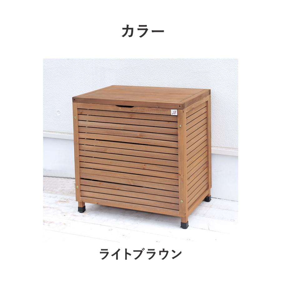 木製ダストボックス 幅70cm 屋外 ゴミ箱 ダストボックス 天然木製 庭用 ガーデン用 ごみ箱 ゴミステーション ベランダ ガーデニング 外用ゴミ箱 代引不可_9