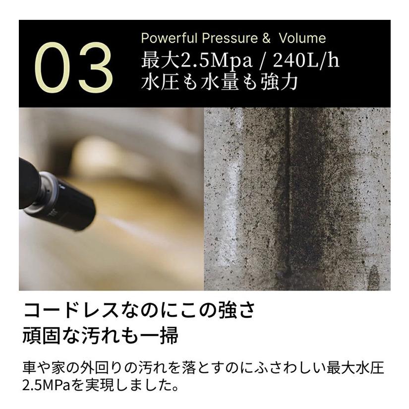 T-PROFESSIONAL コードレス高圧洗浄機 スタンダードセット THE HYDRO