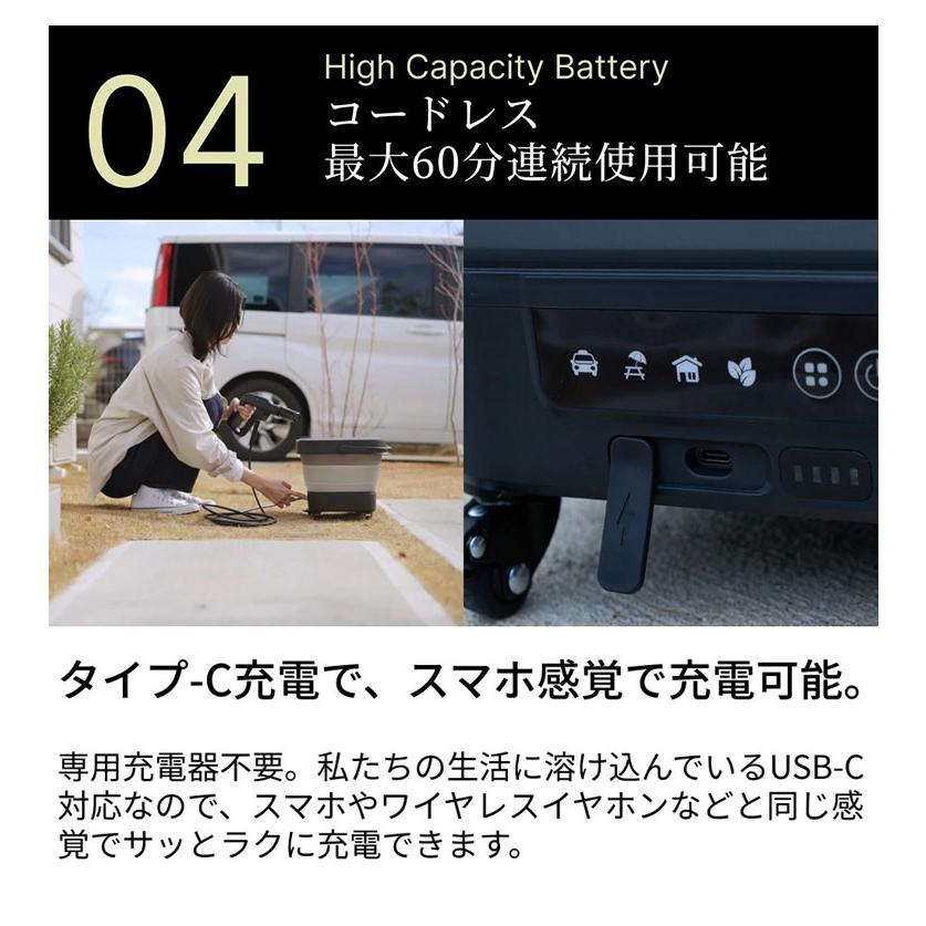 T-PROFESSIONAL コードレス高圧洗浄機 スタンダードセット THE HYDRO
