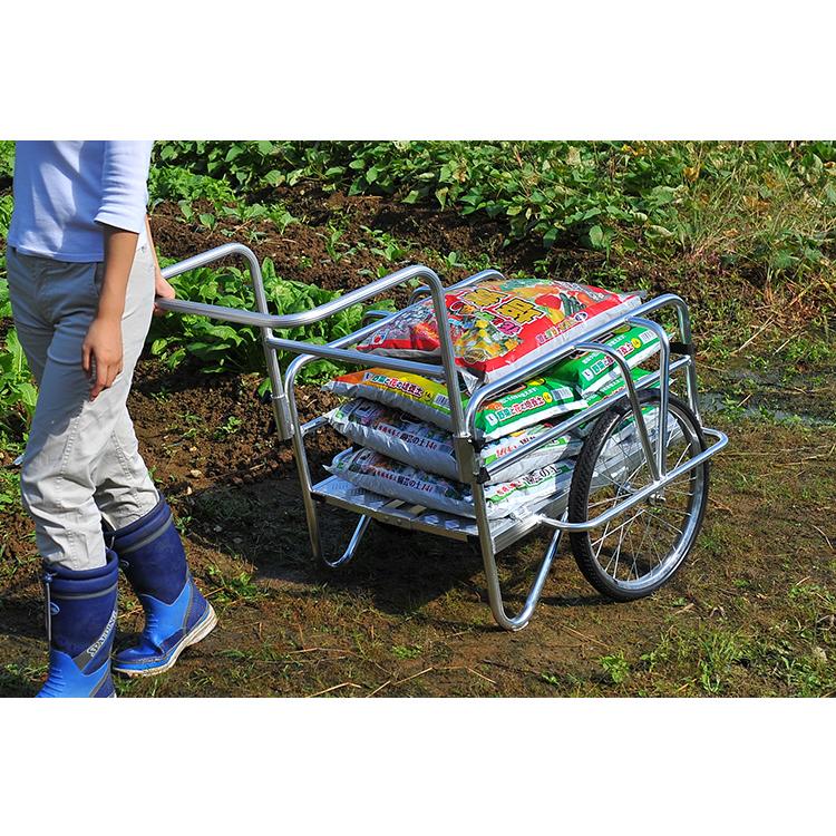 アルミ製 折りたたみ式 リアカー ミニ 幅80cm ノーパンクタイヤ採用 