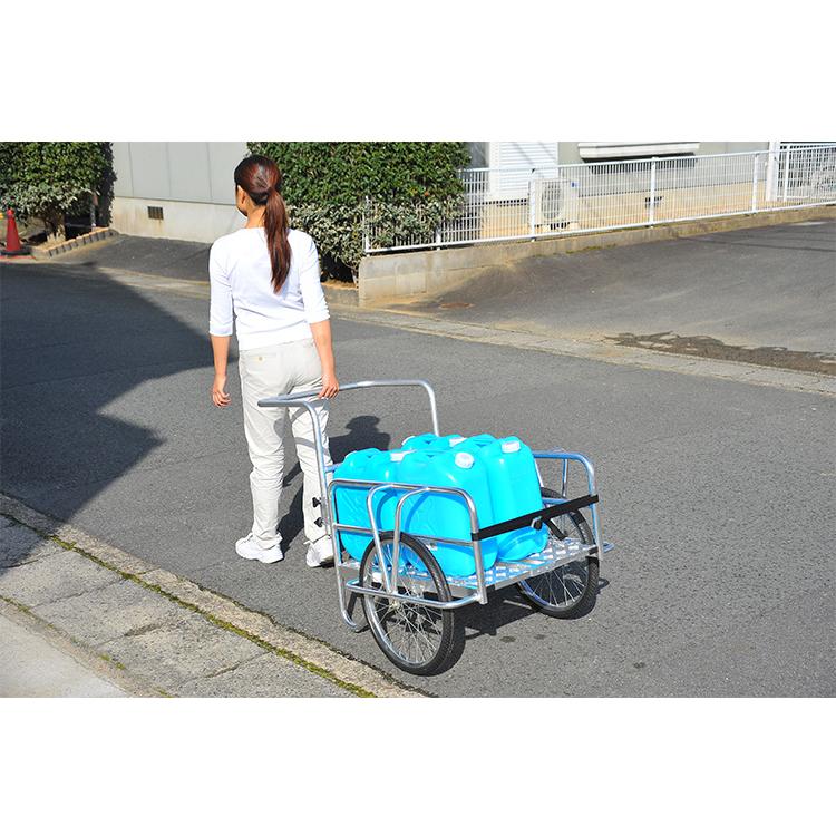 ☀️　折りたたみ式 軽量 アルミリヤカー 台車 キャリーカート 耐荷重80kg ノーパンクタイヤ 20インチ 荷台52×76cm 農作業 ガーデニング アウトドア TAN-584 4560258455152_2.jpg