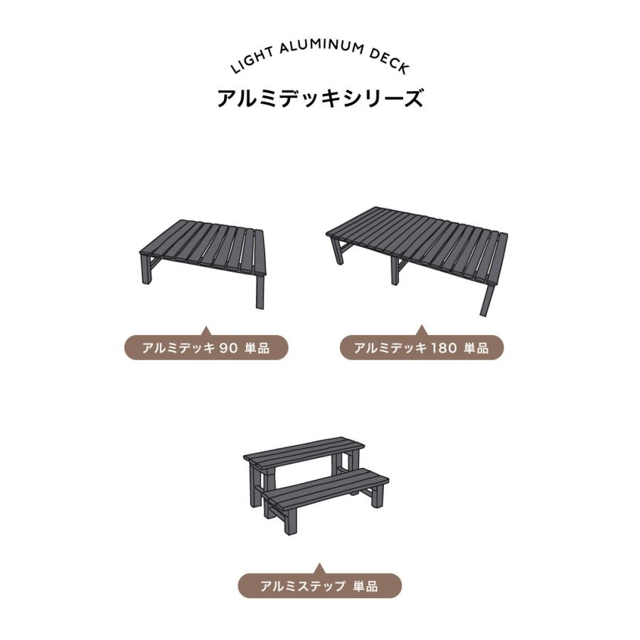 【送料無料】アルミ製滑り止め縁台×2台 アルミ踏み台 2段 YAMAZEN(山善) 縁台/ベンチ/デッキ 【通販