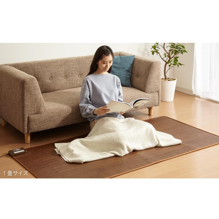 フローリング調電気マット 1畳 176×88cm ホットカーペット 電気マット