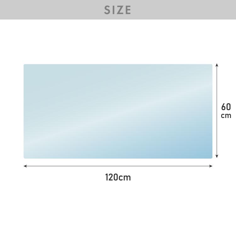デスクマット 透明 クリア 120×60cm 1.5mm厚 キズ防止 汚れ防止 カットOK べたつかない ソフトタイプ PVC パソコンデスク テーブルマット｜rcmdin｜02