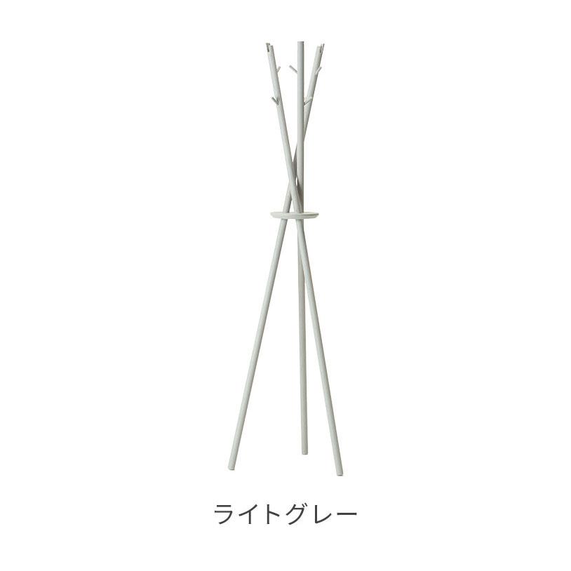 日本製 コートスタンド 北海道産 タモ材 スタンドハンガー 衣類掛け 衣服収納 フック エナメル塗装 木製 木目調 木目 無垢材 旭川家具 幅46cm 代引不可_3
