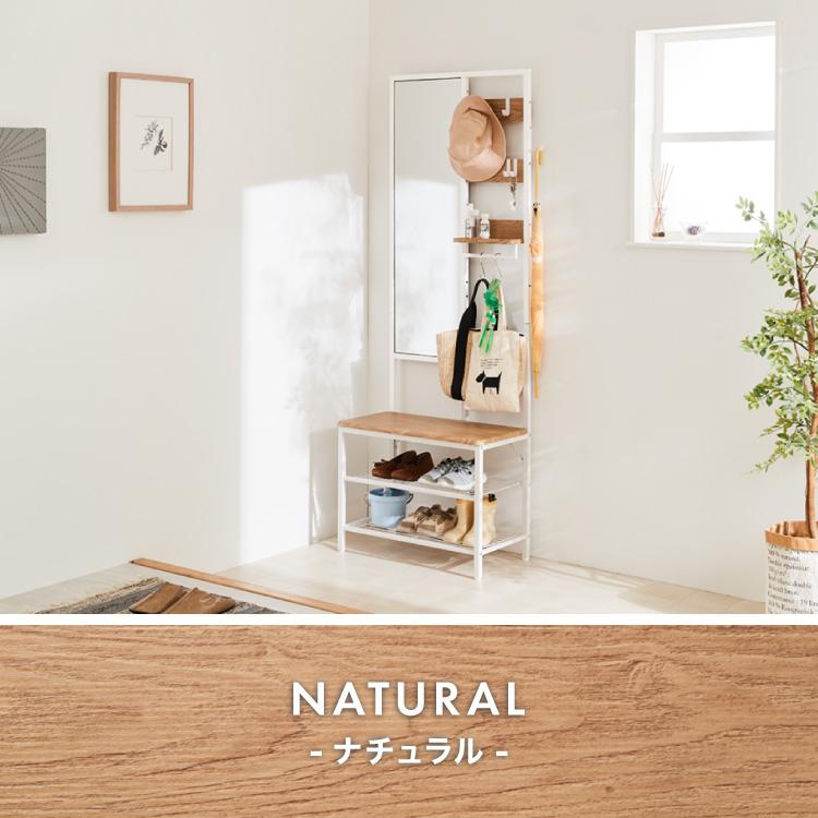 姿見 ミラー付き収納 コーディネートラック 幅62cm 奥行33cm スリム 高