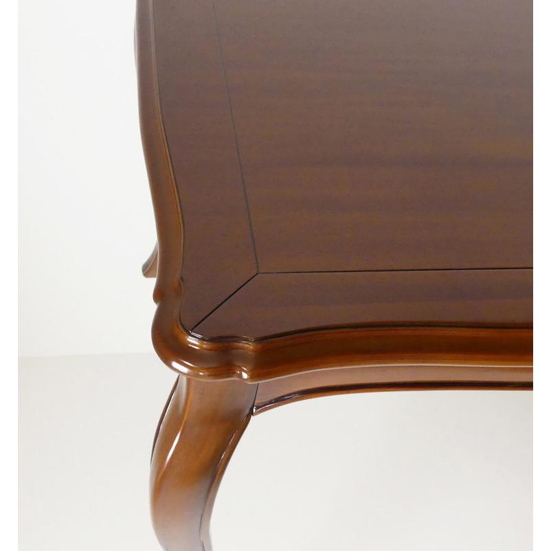 ダイニングテーブル 幅140cm マホガニー 天然木 ラッカー塗装 テーブル