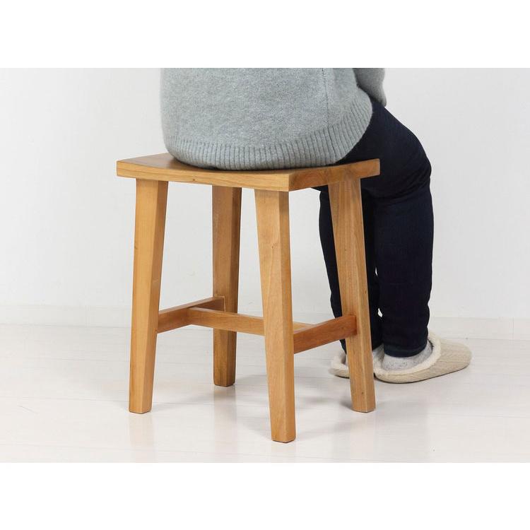 天然木スツール 完成品 高さ45cm 玄関スツール 腰掛け ディスプレイ