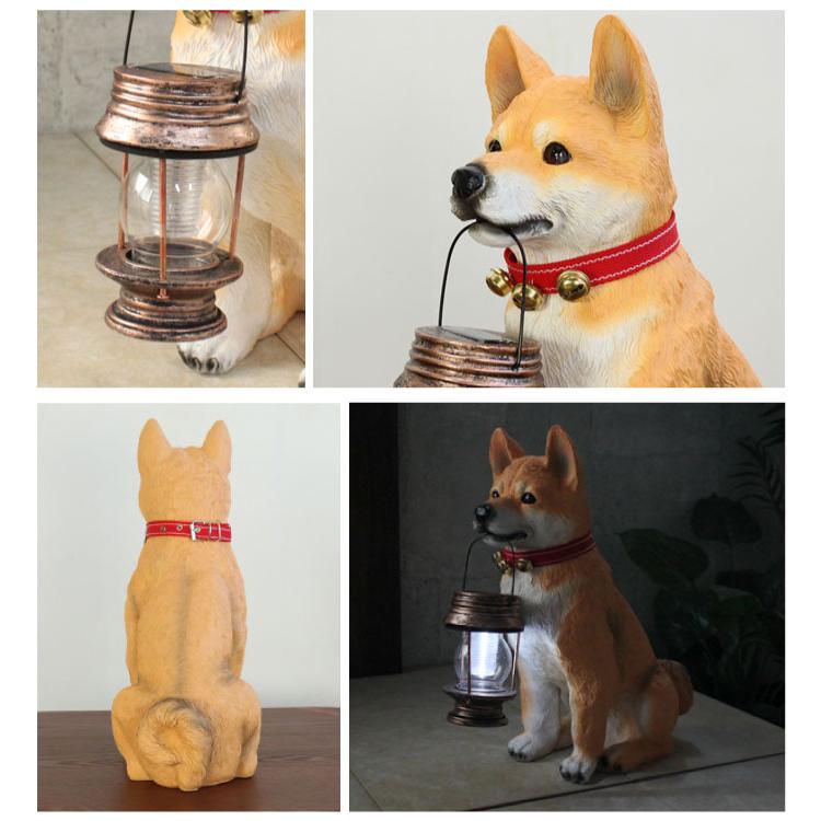 ソーラーライト付柴犬ポチ アニマル 照明 ライト ランプ 照明器具