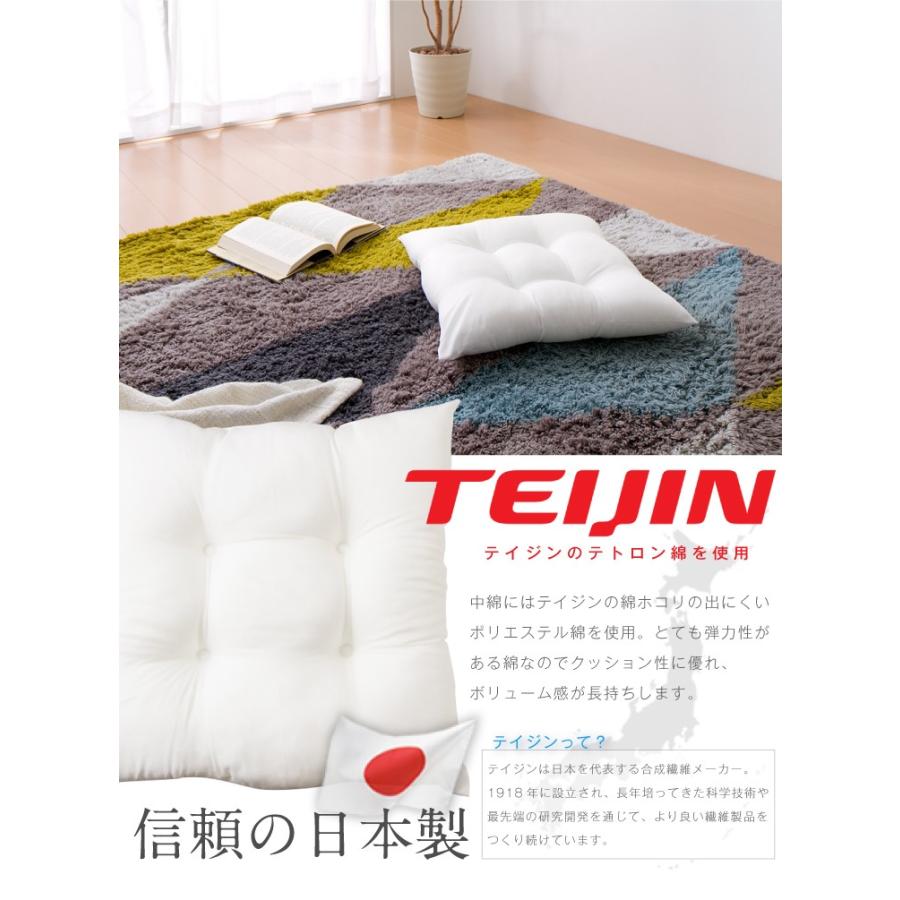 シートクッション 45×45 2個組 テイジン製中綿使用 TEIJIN 帝人 防臭