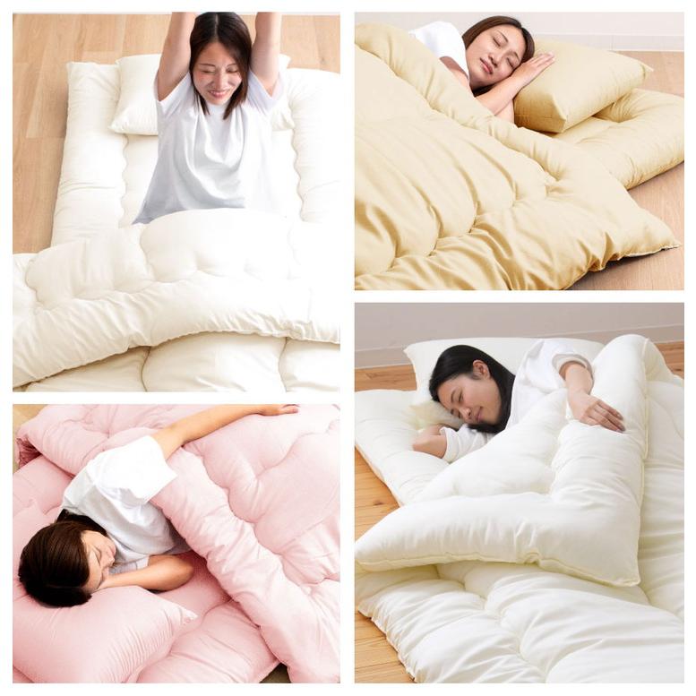 木綿わた 和風 掛け布団 セミダブルロング 2.2kg 日本製 綿混