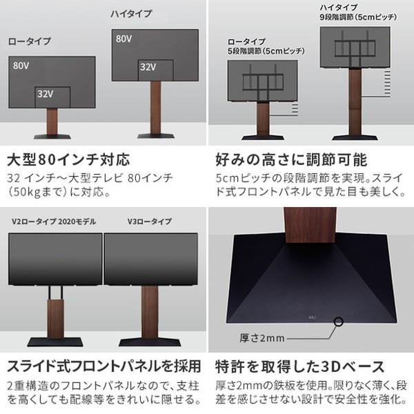 WALL テレビスタンド V3 ロータイプ 32~80インチ 32~80V テレビ