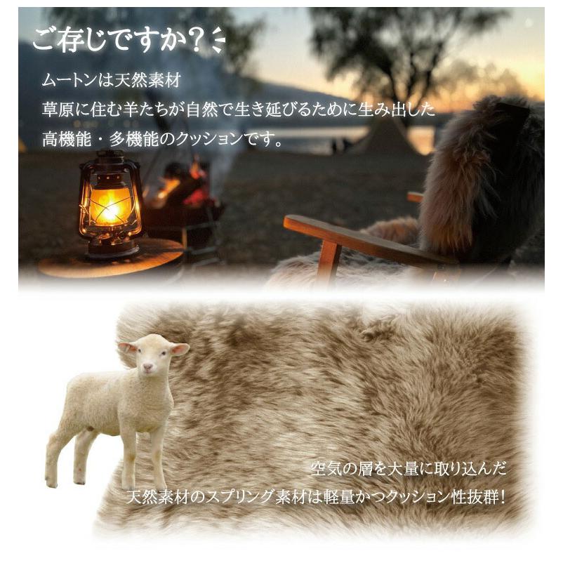 長毛 ムートン円形シートクッション 4枚セット 直径35cm 長毛タイプ 毛皮 ムートンクッション ムートン クッション 座布団 ソファー 暖かい 代引不可の画像